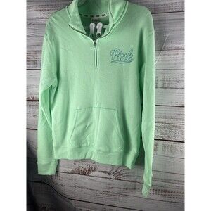 PINK Victoria's Secret Mint Green Womens Sweater Size Small Petite Long Sleeve